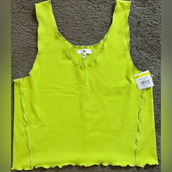 bp Tops - BP Yellow Green Tank Top Vibrant Sleeveless Top NWT